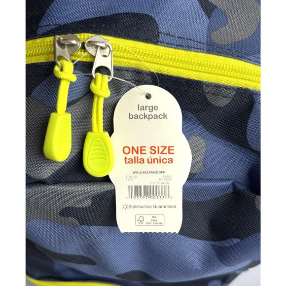 Wonder Nation Blue Camo Backpack NWT - Picture 7 of 8